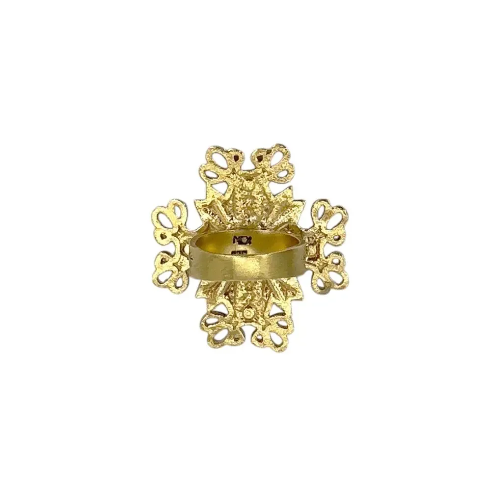 VIRGINS SAINTS & ANGELS VSA Electra Cross Ring in Gold Size 6